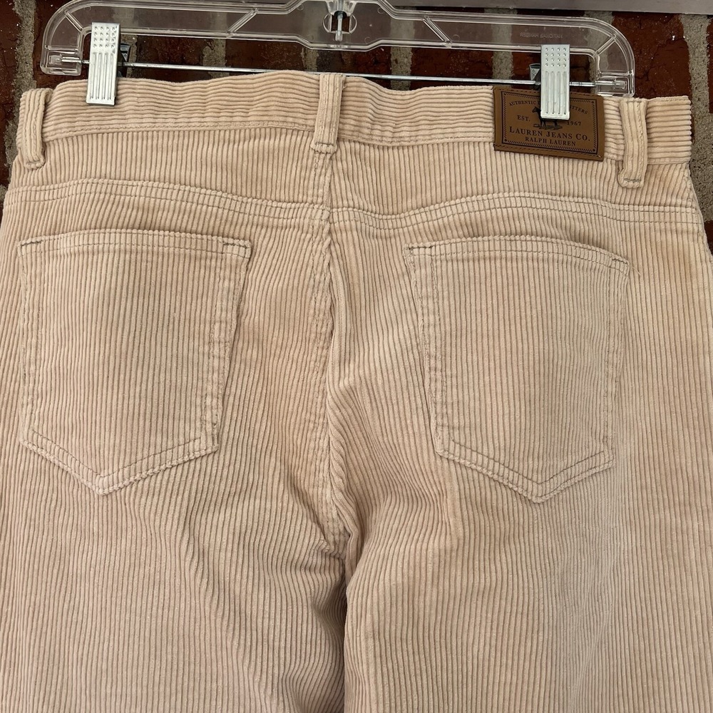 Lauren Jeans Company Ralph Lauren Corduroy Flare Pants Women Size 10 Almond NWT - Picture 6 of 9